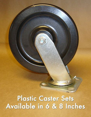 8" Plastic Caster (Set of 4)
