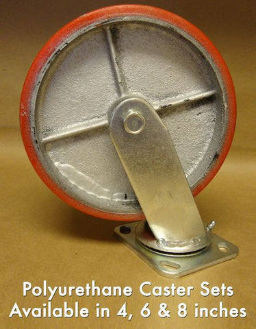 8" Poly Caster (Set of 4)