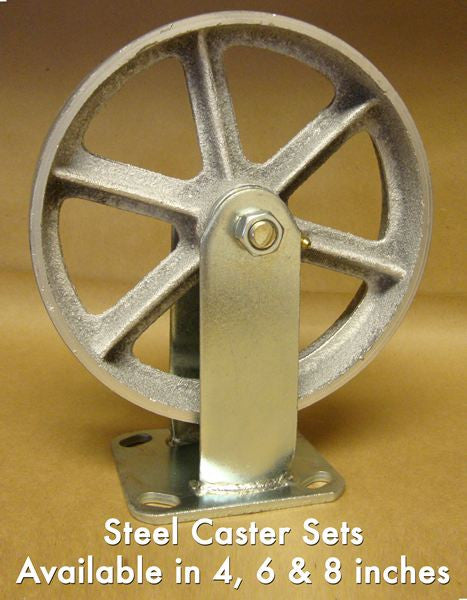 8" Steel Caster (Set of 4)