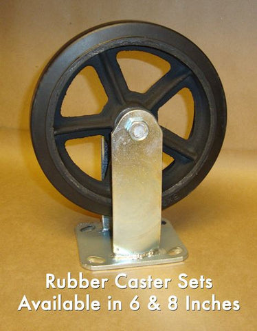 8" Rubber Caster (Set of 4)